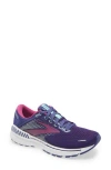 Brooks Adrenaline Gts 22 Sneaker In Navy/yucca/pink