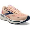 Brooks Womens  Adrenaline Gts 23 In Apricot/ Estate Blue/ Orchid