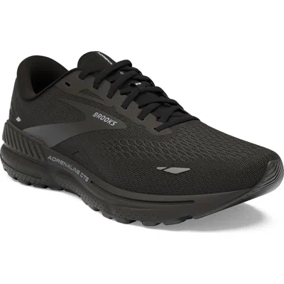 Brooks Adrenaline Gts 23 Sneaker In Black/black/ebony