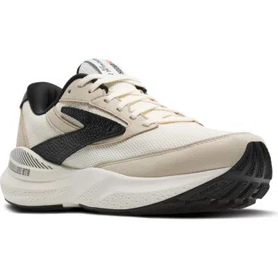 Brooks Adrenaline Gts 24 Running Shoe In Coconut/silverlining/black