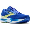 Brooks Adrenaline Gts 24 Running Shoe In Cobalt/neo Yellow/peacoat