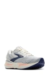 Brooks Adrenaline Gts 24 Running Shoe In Grey/blue Ribbon/peach