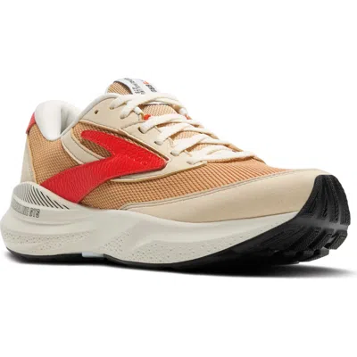 Brooks Adrenaline Gts 24 Running Shoe In Taffy/cherry Tomato/black
