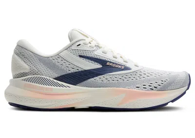 Pre-owned Brooks Adrenaline Gts 24 (women's) Sneakers In Grey/blue Ribbon/peach