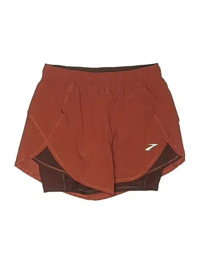Pre-owned Brooks Athletic Shorts In Brown