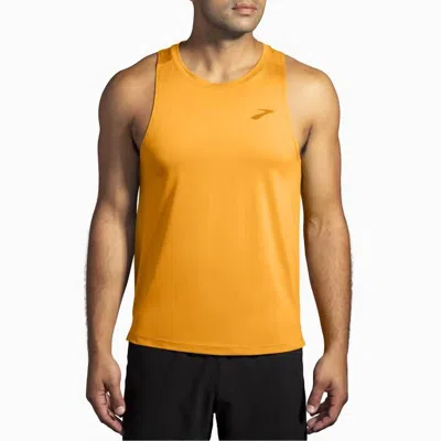 Brooks Atmosphere Singlet 2.0 Tank In Orange Pop In Yellow