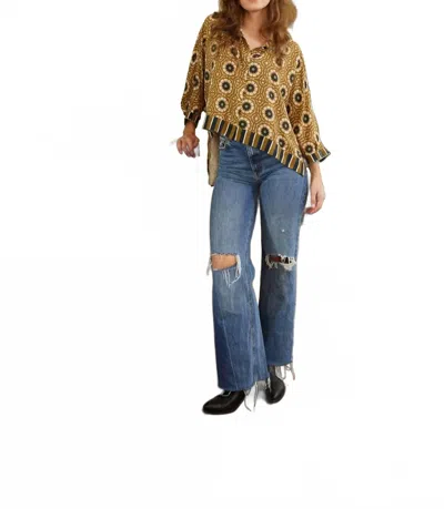 Brooks Avenue Harriet High Low Top In Dandelion Hunter Green In Brown