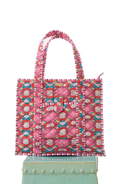 Brooks Avenue Women's On The Road Quilted Tote Bag In Strawberry Fields In Multi