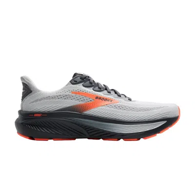 Pre-owned Brooks Ghost 17 'oyster Mushroom Orange Ebony' | Grey | Men's Size 11 In Gray