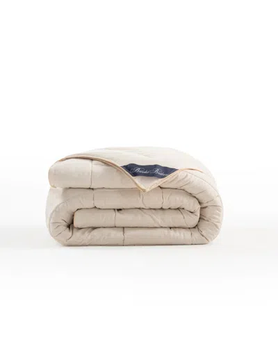 Brooks Brothers 100% Linen Cover Comforter, Queen In White