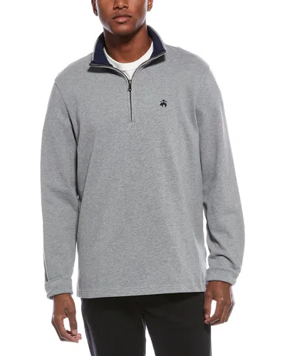 Brooks Brothers 1/2-zip Pullover In Gray