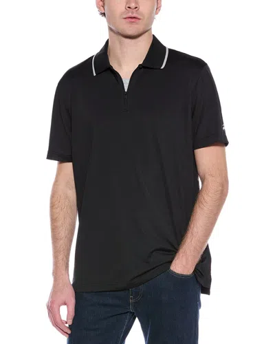 Brooks Brothers 1/4-zip Performance Polo Shirt In Black