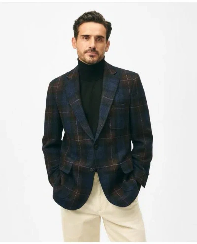 Brooks Brothers 1818 No. 1 Sack Sport Coat In Checked Harris Tweed In Multicolor