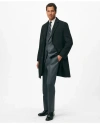 Brooks Brothers 1818 Wool Topcoat In Charcoal