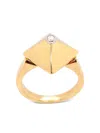 Brooks Brothers 18k Yellow Gold Mini Accent Piramide Ring In Gold