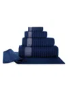 Brooks Brothers 2-piece Herringbone Turkish Cotton Wash Cloth Set In Navy