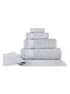 Brooks Brothers 2-piece Herringbone Turkish Cotton Wash Cloth Set In Silver