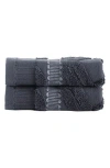 Brooks Brothers 2-piece Large Square Towel Set In Anthracite