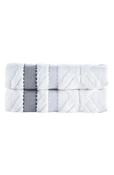 Brooks Brothers 2-piece Large Square Towel Set In White