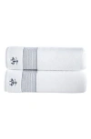 Brooks Brothers 2-piece Robe Stripe Towel Set In Navy
