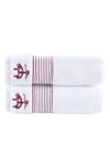 Brooks Brothers 2-piece Robe Stripe Towel Set In Scarlet Sage
