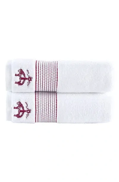 Brooks Brothers 2-piece Robe Stripe Towel Set In White