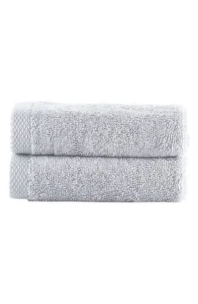 Brooks Brothers 2-piece Solid Signature Cotton Towel Set In Silver