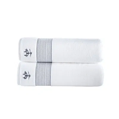 Brooks Brothers 2 Piece Turkish Cotton Bath Sheet Set In Navy