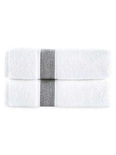Brooks Brothers 2-piece Turkish Cotton Bath Towel Set In Anthracite