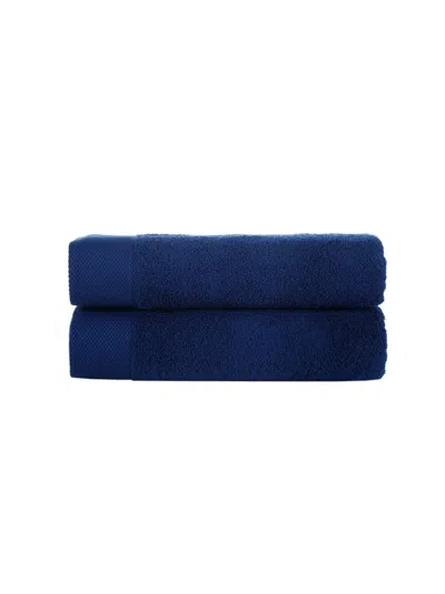 Brooks Brothers 2-piece Turkish Cotton Bath Towel Set In Blue