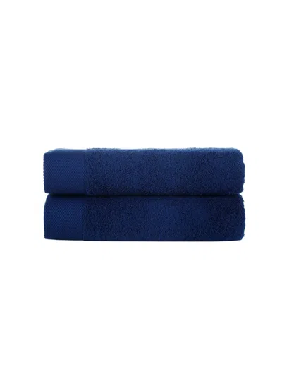 Brooks Brothers 2-piece Turkish Cotton Bath Towel Set In Navy