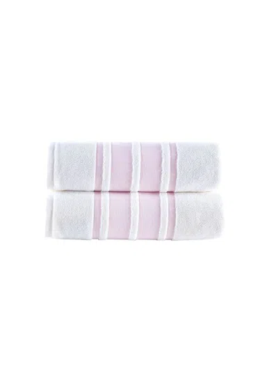 Brooks Brothers Kids' 2-piece Turkish Cotton Bath Towel Set In Pink