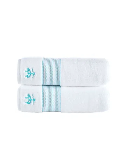 Brooks Brothers 2-piece Turkish Cotton Bath Towel Set In Sea Glass