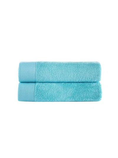 Brooks Brothers 2-piece Turkish Cotton Bath Towel Set In Blue