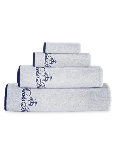 Brooks Brothers Kids' 2-piece Turkish Cotton Bath Towel Set In Silver