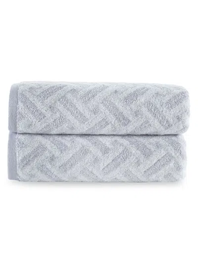 Brooks Brothers 2-piece Turkish Cotton Bath Towel Set In Silver
