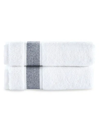 Brooks Brothers Kids' 2-piece Turkish Cotton Hand Towel Set In White
