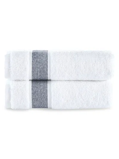 Brooks Brothers Kids' 2-piece Turkish Cotton Hand Towel Set In Navy