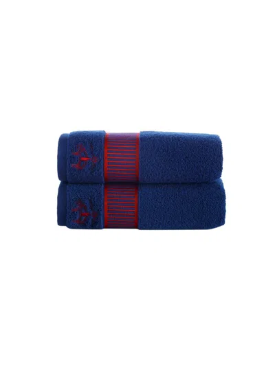 Brooks Brothers 2-piece Turkish Cotton Hand Towel Set In Blue