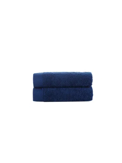 Brooks Brothers 2-piece Turkish Cotton Hand Towel Set In Navy