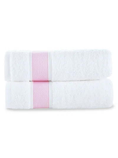 Brooks Brothers 2-piece Turkish Cotton Hand Towel Set In Pink