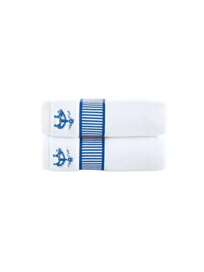 Brooks Brothers 2-piece Turkish Cotton Hand Towel Set In Blue