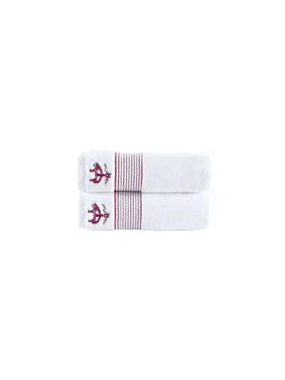 Brooks Brothers Kids' 2-piece Turkish Cotton Hand Towel Set In White