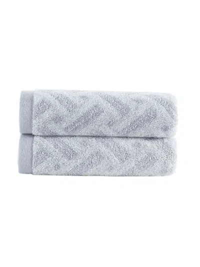 Brooks Brothers 2-piece Turkish Cotton Hand Towel Set In Metallic