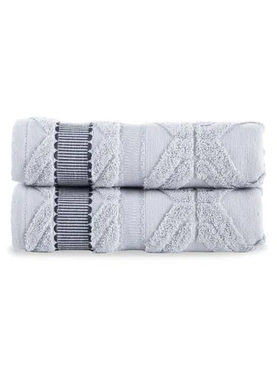 Brooks Brothers 2-piece Turkish Cotton Hand Towel Set In Metallic
