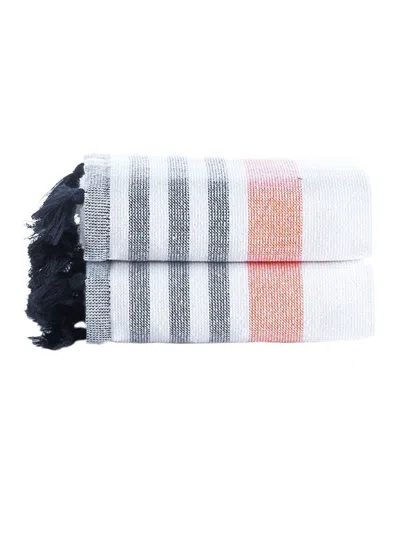 Brooks Brothers 2-piece Turkish Cotton Wash Cloth Set In Orange
