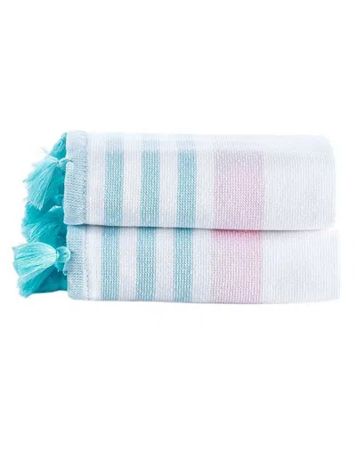 Brooks Brothers Kids' 2-piece Turkish Cotton Wash Cloth Set In White