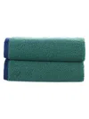 Brooks Brothers 2-piece Wash Cloth Set In Deep Jungle