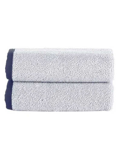 Brooks Brothers 2-piece Wash Cloth Set In Silver