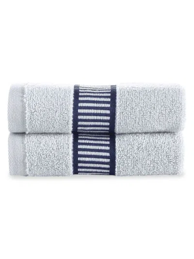 Brooks Brothers 2-piece Wash Cloth Set In Silver